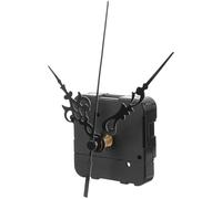 HYTROVE Mecanismo de Reloj Movimiento en Sentido Antihorario y Manecillas Negras, Kit Completo para Reemplazo de Relojes de Pared Motor a Pilas y Eje Largo