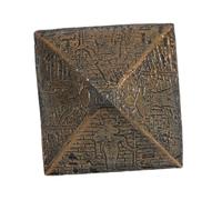 HYTROVE Miniatura De Pirámide Egipcia Dorada para Decoración De Escritorio Escultura Vintage y Educativa Colectible para Niño Niña y para Escuelas y Hogar