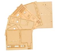 HYTROVE Modelo De Ensamblaje De Madera Modelo De Casa Kits De Modelos para Adultos Wargaming Terreno De Juego De Guerra Cobertizo De Trabajo Decoración Rural Europea Jefe Dorado