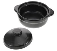 HYTROVE Olla de Cerámica para Cocinar Estofado Capacidad de 1.26l, Doble Asa y Fuerte Retención de Calor, Adecuado para Cocinar Gachas en Casa