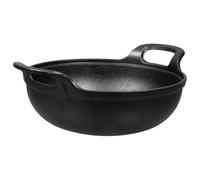 HYTROVE Olla de Hierro Fundido Antiadherente 20 Cm, Cacerola Gruesa para Guisar y Saltear, Utensilio Resistente para Cocina y Exteriores, Adecuado para Camping y Estofados