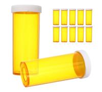 HYTROVE Organizadores de Pastillas con Sello 12 Frascos de Plástico PP Color Naranja para Viaje y Actividades al Aire Libre