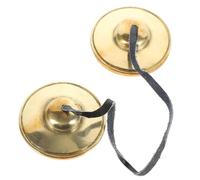 HYTROVE Platillos de Meditación de Cobre Pulido, Tamaño Pequeño, Juego de Instrumentos de Percusión Manual para Yoga y Relajación, Accesorios Portátiles para Práctica Zen y Mindfulness