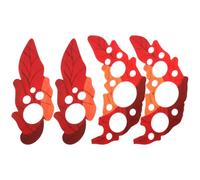 HYTROVE Protector de Guitarra Acústica en Pvc Rojo Diseño de Hoja de Uva, 2 Juegos Adhesivos Que No Afectan la Resonancia, Accesorio Creativo y Moderno