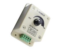 HYTROVE Regulador de Intensidad Manual Pwm para Panel LED 12v 8a Botón Giratorio de Plástico Blanco para Ahorro de Energía y Prolongar Vida Útil