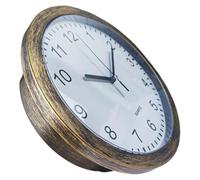 HYTROVE Reloj de Pared Diseño Vintage Silencioso con Caja Fuerte de Almacenamiento en PVC y Orgánico para del Hogar y