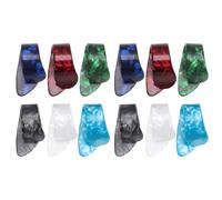 HYTROVE Set de 12 Púas de Celuloide para Dedo Pulgar Derecho, Multicolor, Tamaño Estándar para Guitarristas Aficionados y Profesionales en Prácticas Musicales