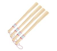 HYTROVE Set de 4 varillas de masaje de bambú beige, herramientas portátiles con diseño sólido y acabado artesanal para uso en sauna y cuidado de cuello y espalda