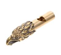 HYTROVE Silbato de Latón Mini Colgante Llavero, 1 Pieza, Dorado