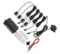 HYTROVE Sistema de Advertencia de Estacionamiento para Coche 4 Sensores Ultrasónicos, Color Negro, Kit de Asistencia Trasera para Marcha Atrás, Accesorios Automotrices Alerta Sonora