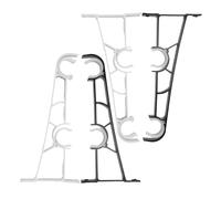 HYTROVE Soporte de Barra de Cortina Doble de Aleación de Aluminio Resistente para Montaje Lateral en Hogar y Dormitorios, Paquete de 4 Unidades para Cortinas Pesadas y Opacas