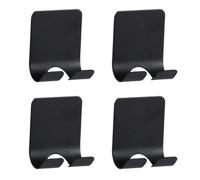 HYTROVE Soporte para Afeitadora de Acero Inoxidable Negro, Gancho Multifuncional para Toallas, Diseño Simple y Moderno, Pack de 4 Unidades para Baño y Cocina