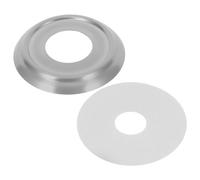 HYTROVE Tapa Decorativa para Salida de Bañera de Acero Inoxidable 304 con Junta de Esponja, Placa de Brida para Remodelación de Grifo, Anillo de Caño Resistente Humedad y Calor, Accesorio