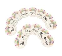 HYTROVE Tarjetas Mensuales de Madera para Bebés Diseño Creativo y 14 Piezas para Fotografía y Celebración del Primer Año