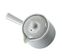 HYTROVE Tetera de Cerámica Japonesa Pequeña Asa Lateral, Superficie Lisa Gris Claro, Práctica para Hogar y Oficina, Adecuado para Servir Té en Cocina y Restaurante