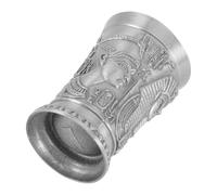 HYTROVE Vaso Pequeño de Metal Vintage Diseño Egipcio Antiguo, Copa de Cóctel Retro para Fiesta Hawaiana, Vaso Multiusos para Vino, Whisky y Licor, Color Antiguo