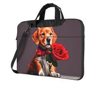 HYTTER Bolsa para ordenador portátil, elegante y duradera, ideal tanto para hombres como para mujeres, impresión de perro similar a un caballero, Negro -, 13 inch