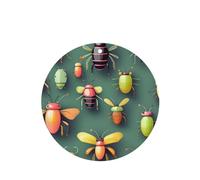 HYTTER Insect Atlas Prints - Ambientadores de coche de forma redonda, juego de 6 rebanadas: tarjetas perfumadas colgantes para armario, baño, decoración interior de coche