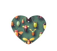 HYTTER Insect Atlas Prints - Ambientadores de coche en forma de corazón, juego de 4 rebanadas: tarjetas perfumadas colgantes para armario, baño, decoración interior de coche