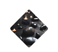 HYTTER Juego de 4 tarjetas aromáticas cuadradas con diseño de corazón misterioso negro para coche, tarjetas perfumadas colgantes para armario, baño, decoración interior de coche