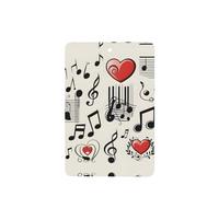 HYTTER Juego de 4 tarjetas aromáticas rectangulares para coche, diseño de símbolos musicales, con estampado de amor, tarjetas perfumadas para colgar en el armario, baño, decoración interior del coche