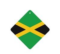 HYTTER Juego de 4 tarjetas de ambientador cuadradas para coche, diseño de bandera de Jamaica, juego de 4 rebanadas: tarjetas perfumadas colgantes para armario, baño, decoración interior de coche
