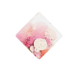 HYTTER Juego de 4 tarjetas de ambientadores de coche cuadradas con fragmentos de color, para colgar en el armario, baño, coche, decoración interior