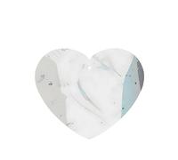 HYTTER Juego de 6 tarjetas ambientadoras de coche con forma de corazón con impresiones artísticas azules y blancas: tarjetas perfumadas colgantes para armario, baño, coche, decoración interior