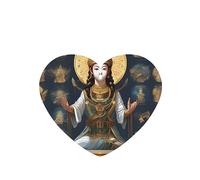 HYTTER Juego de 6 tarjetas ambientadoras para coche, diseño de estatua de Dios, con forma de corazón, para colgar en el dormitorio, baño, coche, decoración interior