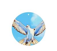 HYTTER Juego de 6 tarjetas ambientadoras para coche, diseño de gaviotas en vuelo, forma redonda, para colgar en el dormitorio, baño, coche, decoración interior