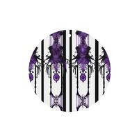 HYTTER Juego de 6 tarjetas aromáticas de fantasmas góticas moradas con forma redonda, juego de 6 rebanadas: tarjetas perfumadas colgantes para dormitorio, baño, decoración interior del coche