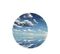 HYTTER Juego de 6 tarjetas aromáticas para coche, diseño de cielo azul y nubes blancas, de forma redonda, para colgar en el dormitorio, baño, coche, decoración interior