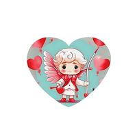 HYTTER Juego de 6 tarjetas aromáticas para coche, diseño de corazón con texto en inglés "Cute loving boy", juego de 6 rebanadas: tarjetas perfumadas colgantes para armario, baño, decoración interior