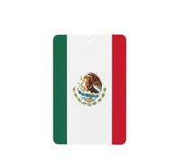 HYTTER Juego de 6 tarjetas aromáticas rectangulares para coche, diseño de bandera de México, para colgar en el armario, baño, coche, decoración interior