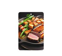 HYTTER Juego de 6 tarjetas aromatizantes rectangulares con estampado de carne a la parrilla, para colgar en el armario, baño, coche, decoración interior