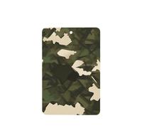 HYTTER Juego de 6 tarjetas de ambientadores rectangulares para coche, diseño de camuflaje del ejército, juego de 6 rebanadas: tarjetas perfumadas colgantes para dormitorio, baño, decoración interior