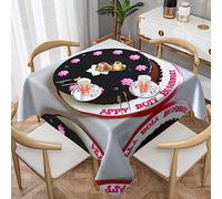 HYTTER Mantel decorativo cuadrado con estampado de pastel de chocolate negro de 60 x 60 pulgadas: buena resistencia a las arrugas, adecuado para mesa de comedor, mesa de café
