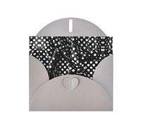 HYTTER Tarjeta de felicitación de papel perlado con puntos corrugados grises, negros y blancos, perfecta para Navidad, cumpleaños y más. 4 x 6 pulgadas