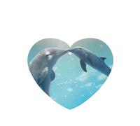 HYTTER Winter the Dolphin Prints - Juego de 6 tarjetas aromáticas para coche, diseño de corazón, para colgar en el armario, baño, coche, decoración interior