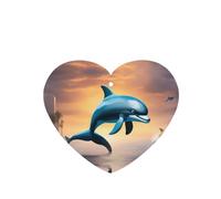 HYTTER Winter the Dolphin Prints - Juego de 6 tarjetas aromáticas para coche, diseño de corazón, tarjetas perfumadas colgantes para dormitorio, baño, coche, decoración interior