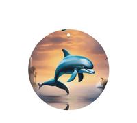 HYTTER Winter the Dolphin Prints - Juego de 6 tarjetas aromatizantes para coche, diseño de delfín, para dormitorio, baño, coche, decoración interior