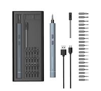 Hyuduo 25 en 1 Kit de Destornillador Eléctrico de Precisión con Luces LED, Herramienta de Reparación de Potencia Recargable para Teléfonos, Mini Destornillador de Potencia Portátil con 20 Bits, de