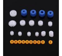 Hyuduo 26pcs de Engranaje y Manguito de Espinda de Plástico para el Modelo de Autos de Avión Modelo de Juguete de 2 Mm/2.3 Mm/3 /.17/4, Engranajes Espolones, la Función Principal Satisface la