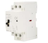 Hyuduo 2P 63A 220V 50Hz DIN Rail Contactor de CA Doméstico, Ahorro de Energía, Súper Tranquilo, con Interruptor de Control Manual, Espacio Optimizado y el Rendimiento Mejorado para una (2NO)