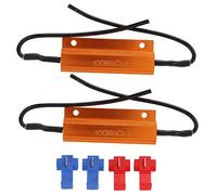 Hyuduo 2pcs 100W 6Ω Resistencia de Carga Protector de Decodificador LED Resistencia Al Morteo con Tecnología de Aluminio de Alambre Aleación de Aluminio UHF para Faros LED Lámpara de