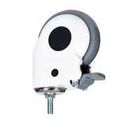 Hyuduo 5 Pulgadas Rolador de Goma TPR de la Rueda TPR TPR con Freno de 360 Grados Rotación de bajo Ruido para el (Rueda universal con freno TPR de 5 pulgadas)