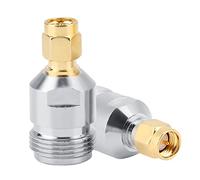 Hyuduo Adaptador Tipo N a SMA 2PCS Conector RF de Cobre Chapado en Oro 0-6GHz 50Ω para Equipos de Prueba de Telecomunicaciones