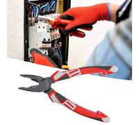 Hyuduo Alicates Alemanes para Electricista, Acero de Aleación 60, Pelacables y Cortadores Multifuncionales, 8 Pulgadas para Electricistas y Proyectos de Bricolaje