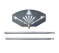 Hyuduo Antena de Varilla de Bocina FM de Alta Ganancia, Frecuencia Ajustable, Placa Lateral Doble, 75-360MHz, Adecuada para Televisores y Dispositivos de Audio