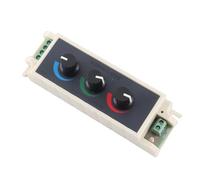 Hyuduo Atenuador de Perilla RGB, Controlador de Luz LED ABS, 3 Canales PWM DC12V a 24V, 3A Cada Color, Brillo y Ajuste de Color para Iluminación de Tira LED Uso Doméstico